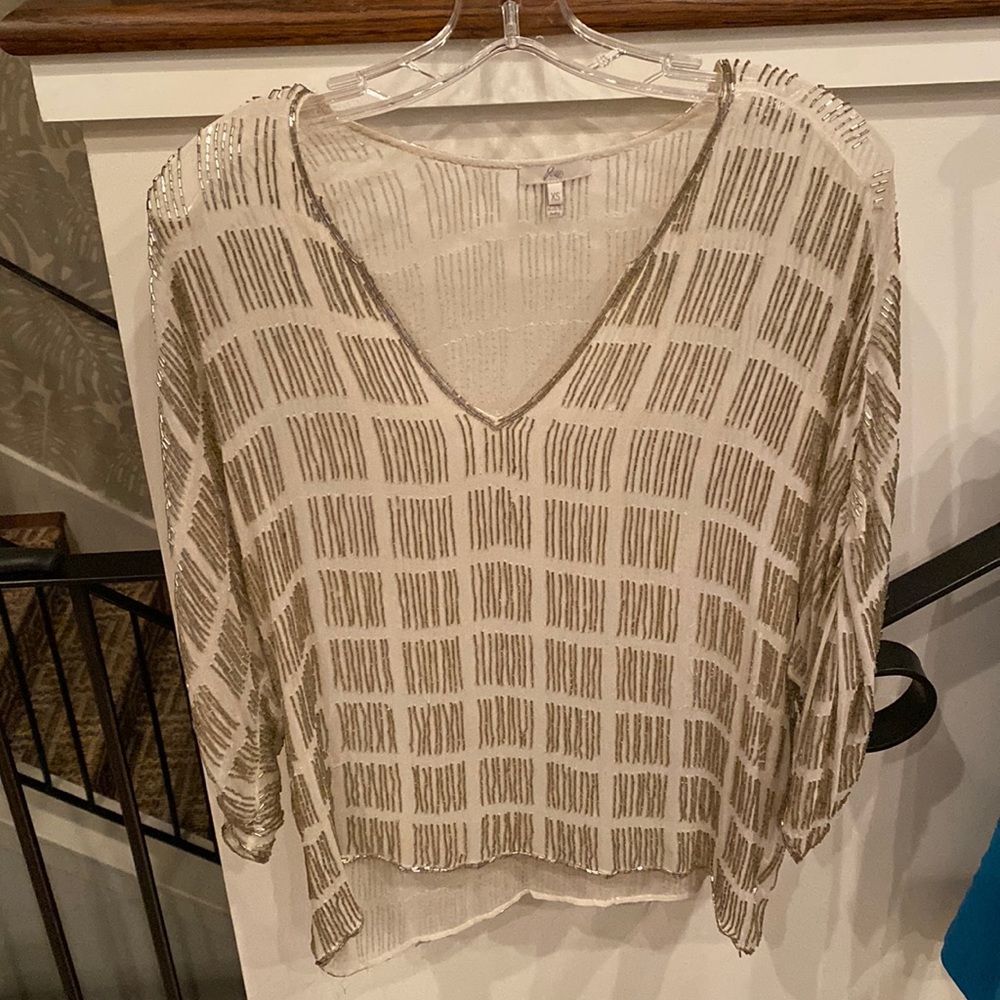 Gorgeous Joie top w sequins size small